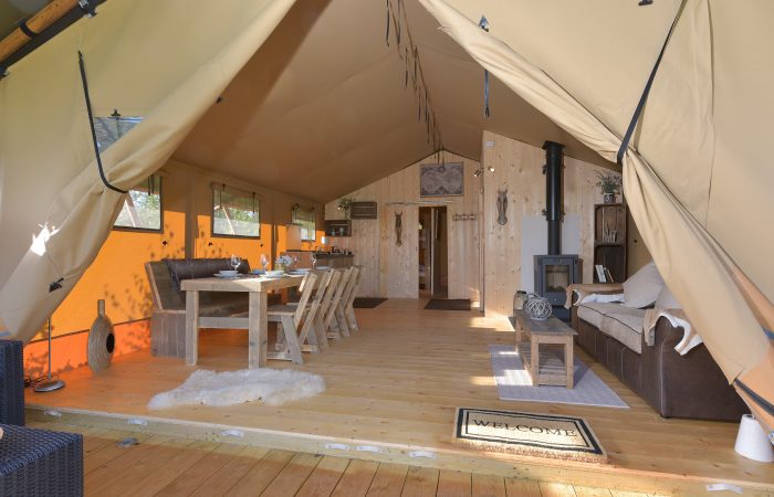 View of inside safari lodge
